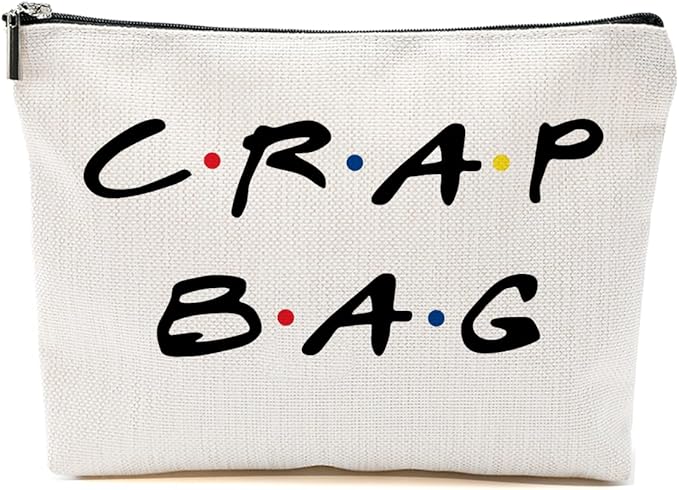 Funny Friends Gifts for Women Makeup Bag, Best friend Cosmetic Bags, Travel Organizer Bag Makeup Pouch Gifts for Women Sisters Friends,Ideal Graduation Friendship Travel Christmas Birthdays Gift White