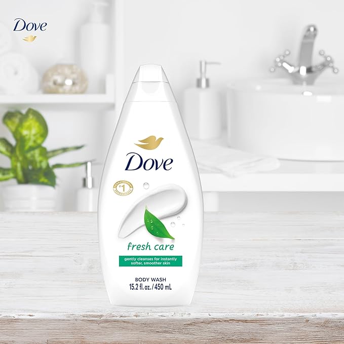Dove Body Wash Fresh Care 2-Pack – Revitalizing & Moisturizing Cleanser for Smooth, Soft Skin, 15.2 Oz Ea