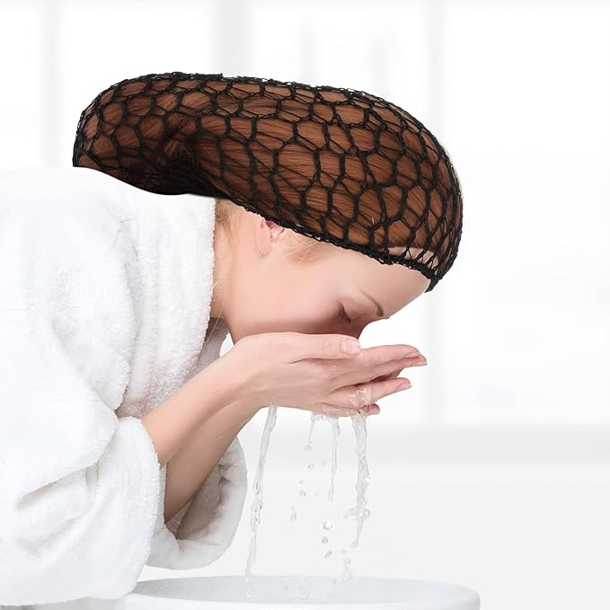 Mesh Rayon Knit Snood Hat Crochet Hair Wraps Sleep Cap Large Hair Cover Ornament Accessory