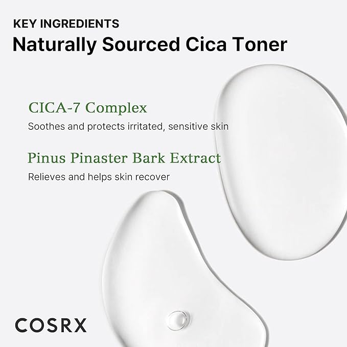 COSRX Pure Fit CICA Toner, Soothing Korean Toner for Sensitive Skin, Centella Asiatica Facial Toning Water, 5.07 fl.oz