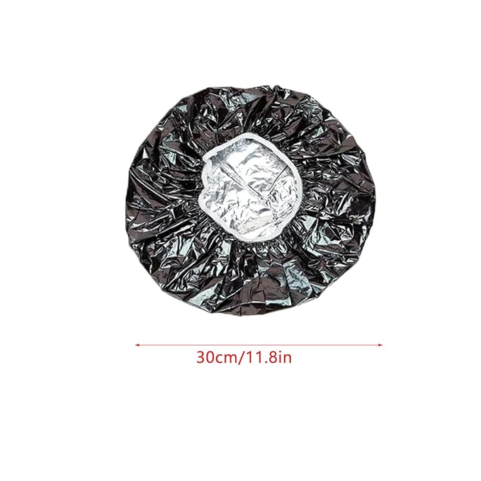 4 Pack Aluminum Foil Heat Cap Reusable Hair Streamer Deep Conditioning Caps Hair Processing Caps for Hydrating Argan Oil Hair Mask Deep Conditioner Perm Coloring Dye Damaged Hair Color-Treated