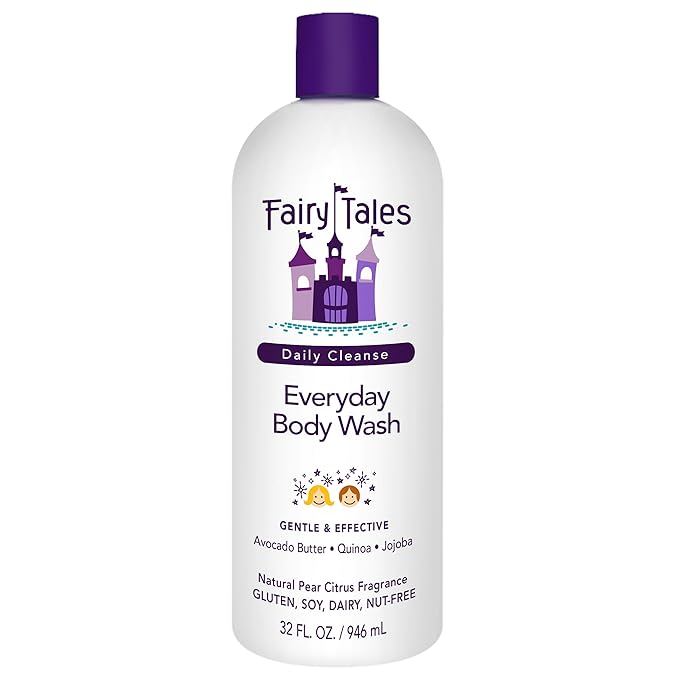 Fairy Tales Daily Cleanse Kids Body Wash | Kids Soap With Gentle, Clean Natural Ingredients | Sulfate Free, Silicone Free, Body Wash for Boys and Girls - 32 oz.