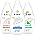 Dove Body Wash Variety 3-Pack – Hydrate, Fresh Care, and Gentle Pamper, 15.22 Oz Ea
