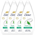Dove Body Wash, Fresh Care, Value-Size 4-Pack – Soothing Moisturizing Cleanser for Soft Skin, 25.36 Oz Ea