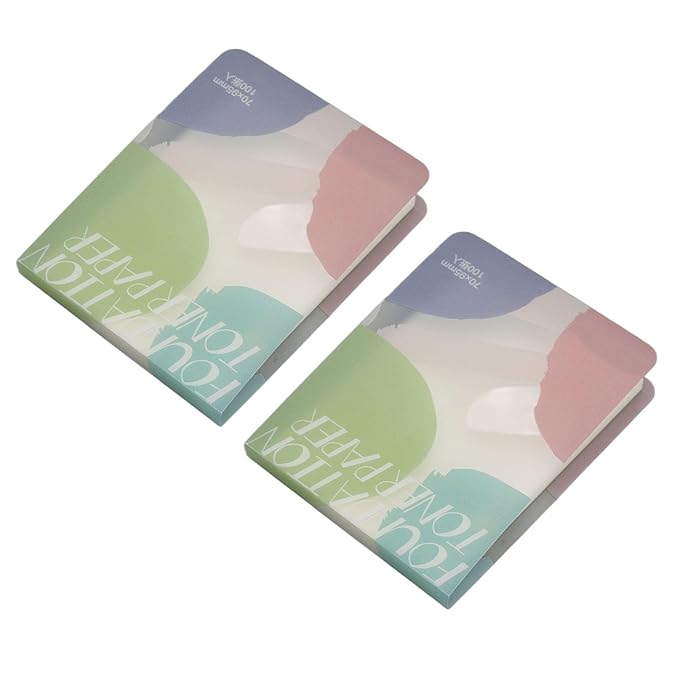 Makeup Mixing Palette, 2pcs Liquid Palette Paper Disposable Makeup Coloring Paper with Mixing Stick