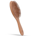 Bamboo Brush for Hair Growth – Natural Bristle Brush w/Wooden Paddle for Detangling, Reducing Breakage & Scalp Massage - For Thick, Thin, Curly, Dry, Wet Hair - Ergonomic Handle Ideal for Women & Men