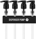Universal Shampoo/Conditioner Dispenser Pump for Bottles, Leak Proof, Pump Top (Black - Pack of 4)