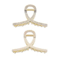 2 Pcs Gold Rhinestone Hair Clips For Women,Medium Metal Sparkly Hair Claw Clip For Thick Hair,Grils Elegant Hair Accessories Bling Claw Clip (Style 2)