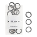 Heliums Small Soft Hair Ties - Gray - 1 Inch Mini Nylon Bands, No Damage Ponytail Holders for Kids, Braids, and Thin Hair - 30 Count