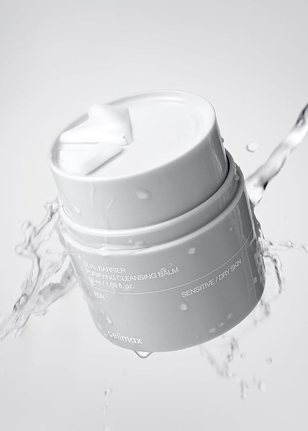 celimax Dual Barrier Purifying Cleansing Balm Refill Edition (50mlx2) | with Ceramides, Waterproof Makeup Remover, Pore Cleansing, Daily Use Cleanser, Grind Container