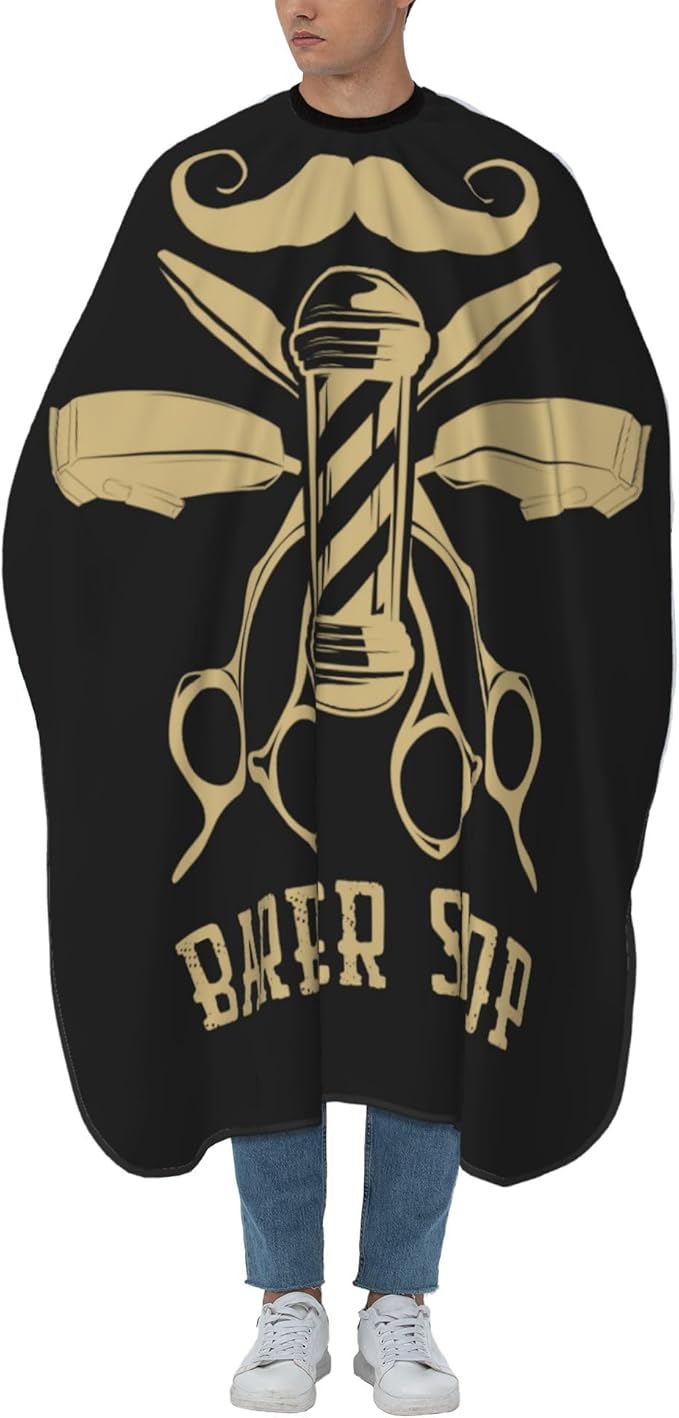 Adult Barber Cape, Professional Salon Haircut Capes, Haircut Kit Hairdressing Apron for Home Salon Barbershop