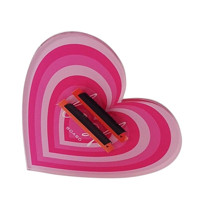 Grafting False Eyelash Acrylic Extension Pallet, Eyelash Extension Tweezers Plate Pad Makeup Palette Individual Training Tools (Heart-shaped（4.72x3.54inch）)