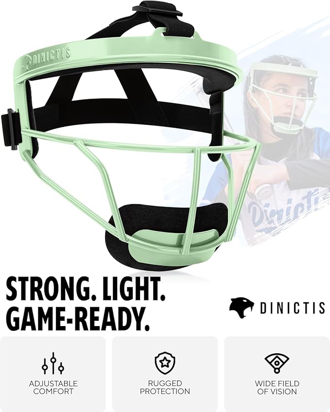 Dinictis Softball Face Mask, Lightweight, Comfortable, with Wide Field Vision, Durable and Safe Face Guards, Premium Protective Softball Fielder's Mask