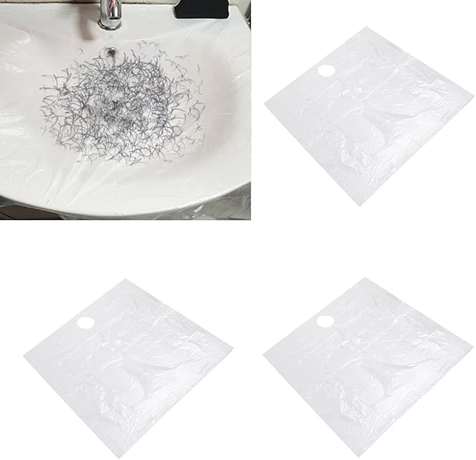 ZJchao Beard Cutting Cloth, 20pcs Disposable Beard Apron Liners Trimming Degradable Sink Collect Beard Catcher Grooming Cape Stubble Beard Hair Catcher for Man Father Husband Boyfriend