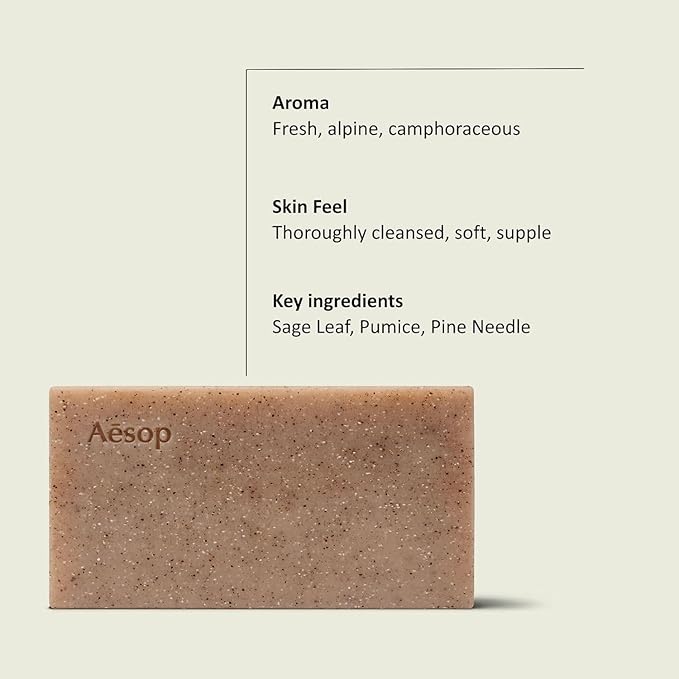 Aesop Polish Bar Soap | Exfoliating Body Cleansing Bar with Pumice & Botanical Oils | Gently Polishes Skin – Non-Drying | 5.2 oz (Pack of 2)