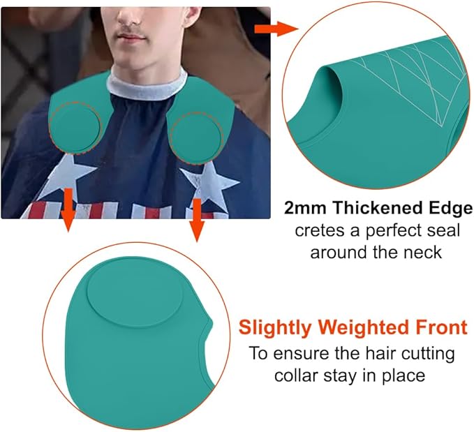 Silicone Hair Cutting Guide Collar - Waterproof Cutting Mat for Hair Stylist - Hair Cutting Cape