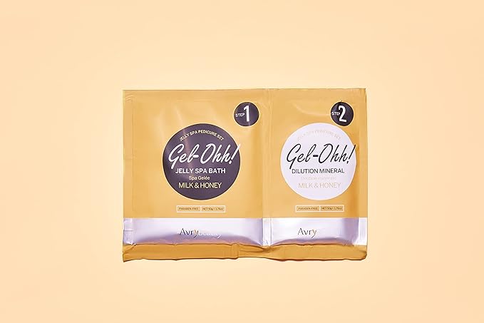 AVRYBEAUTY Gel-Ohh Jelly Spa Bath 3 pack, Milk And Honey Scented, Jelly Pedicure, Salon Services, Pedicure, Salon Pedi, Relaxtion, Heat & Aroma Therapy, Foot Care