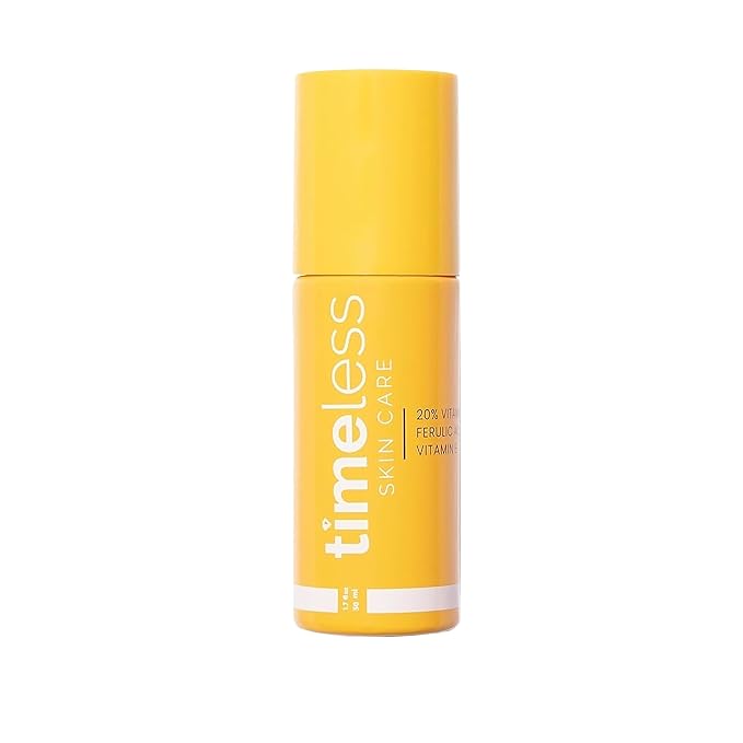 Timeless Skin Care Vitamin C Serum with Vitamin E & Ferulic Acid - Brightening Serum - for Oily & Dry Skin - Fragrance-Free - 1.7 oz