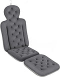 Bath Cushion, Full Body Bathtub Pillow with 160 Suction Cups, Bath Mat for Head and Neck Support, with Laundry Bag (Dark Gray, 56" x 16")