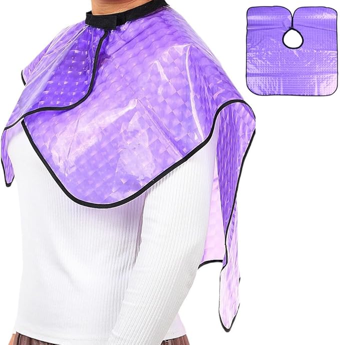 2 Pack Waterproof Hair Dye Cape Portable Short Comb-Out Capes Hair Cutting Cape Haircut Apron Styling Cape Makeup Bib for Stylist Artist Hairdressing Hair Coloring Kit Bleach Beauty Salon