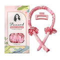 Dunnock Heatless Curling Rods Set Sakura Pink - Heatless Curls Overnight with 34" Hair Curler & 2 Satin Scrunchies No Heat Hair Curlers for Soft Waves & Bouncy Curls Damage Free Hair Styling Tool