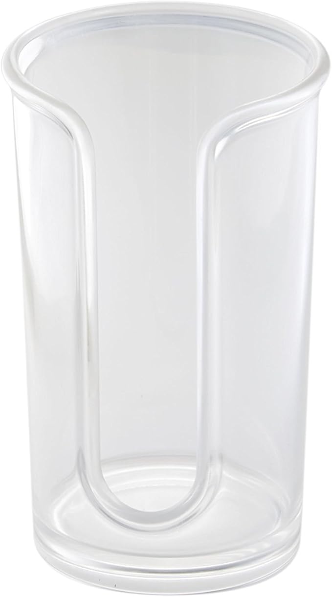 mDesign Small Plastic Cosmetic Pad Dispenser - Compact Storage Holder for Astringent Wipes on Bathroom Vanity Countertops, Cotton Rounds Included - Lumiere Collection - Clear