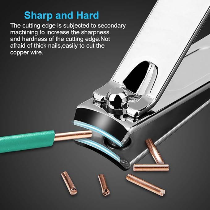 Nail Clippers Set Fingernail and Toenail Clipper Cutters for Men and Women, Professional Manicure Pedicure Grooming Kit, 18 Pieces Stainless Steel Nail Care Tools with PU Leather Travel Case