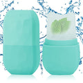 Ice Roller for Face and Eye, Upgraded Ice Face Roller Facial Beauty Ice Roller Skin Care Tools, Ice Facial Roller Gua Sha Face Massage, Silicone Ice Mould for Face Beauty Remove Fine Lines (Blue)