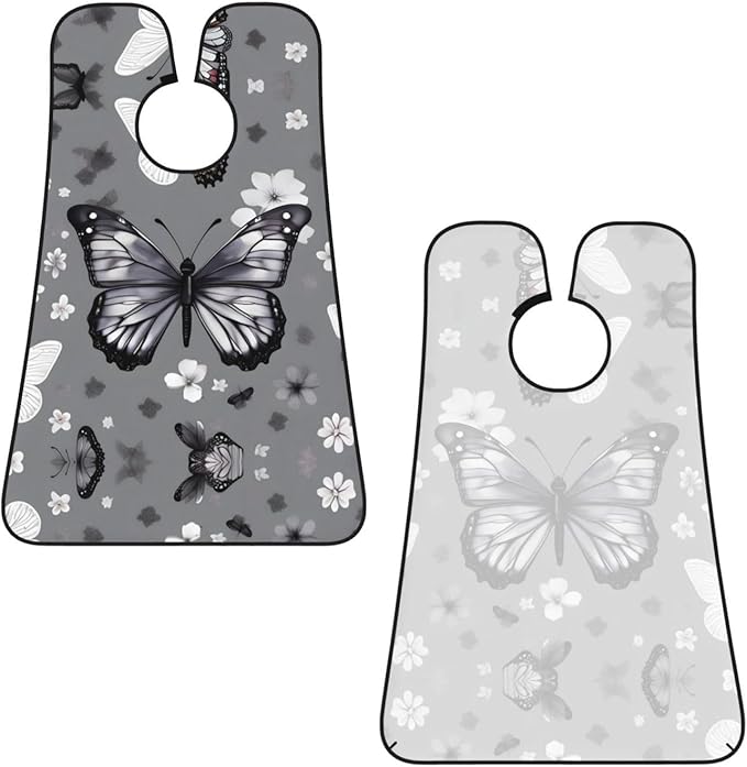 Cute Black Pug Dog-Standard-Scale-2_00x Print Beard Bib Shaving Apron, Beard Hair Trimming Cape Gift For Dad