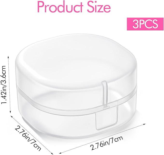 3 Pcs Cosmetic Cotton Pad Holder, Portable Plastic Mini Containers with Lids Reusable Refillable Qtip Holder Travel Case for Makeup Remover Toner Pads DIY