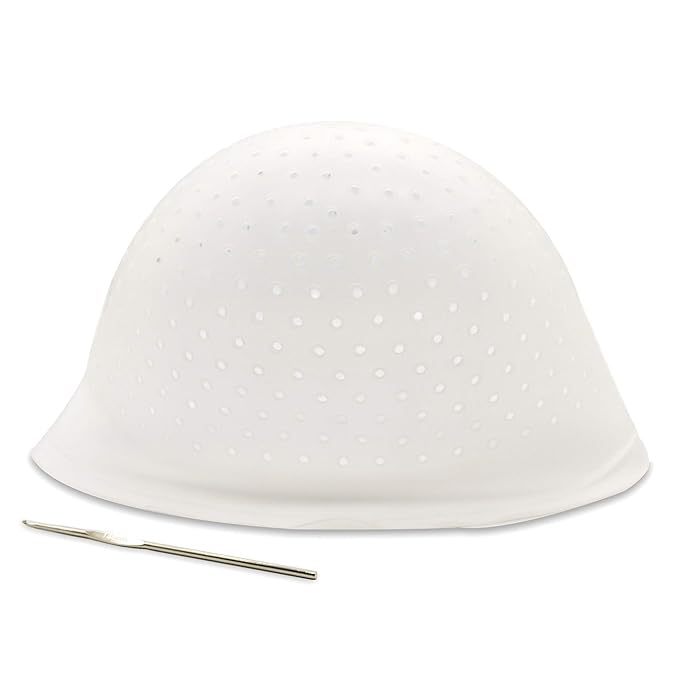 Dye Cap Highlighting Frosting Cap Highlight Caps for Dying Hair with Metal Hook Hair Coloring Salon Home Use Hairdressing Tool for Women Men