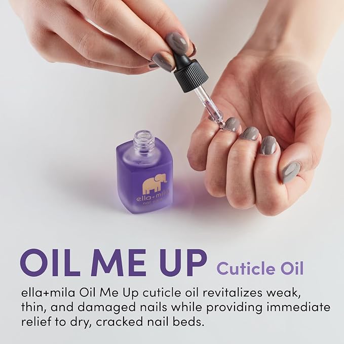ella+mila Premium Cuticle Oil for Nail Growth - Fingernail Care Treatment with Lavender & Vitamin E - Strengthening Nail Oil for Damaged Fingernails - Natural Cuticle Moisturizer (0.45 fl oz)