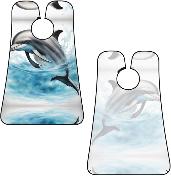 Pinks Cherry Blossoms Print Beard Bib Shaving Apron, Beard Hair Trimming Cape Gift For Dad