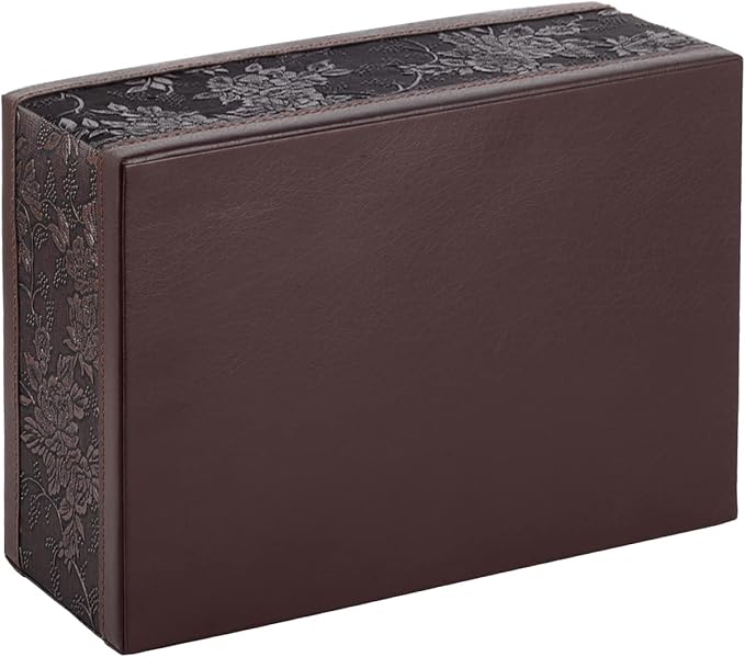 Multifunction PU Leather Tissue Box Holder/Cover Rectangular Upgrade Large Size Stationery Napkin Remote Control Storage Box,Facial Tissue Dispenser Organizer Caddy Home Office Supplies (Retro)