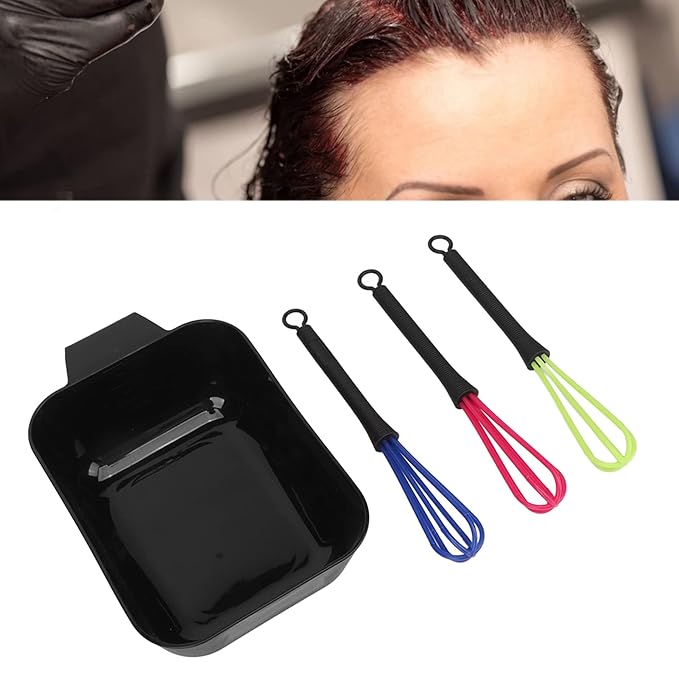 Hair Tinting Bowl Color Mixing Kit Include 1 X Hair Tinting Bowl and 3 X Mixer Hair Tinting Whisk