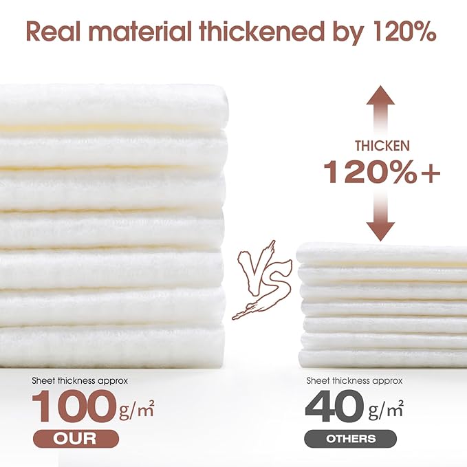 Disposable Face Towel Cloth Thicker Large Size 10"X12"Face Towelettes Disposable for Washing Clean Skin Towels Cleaning Towels