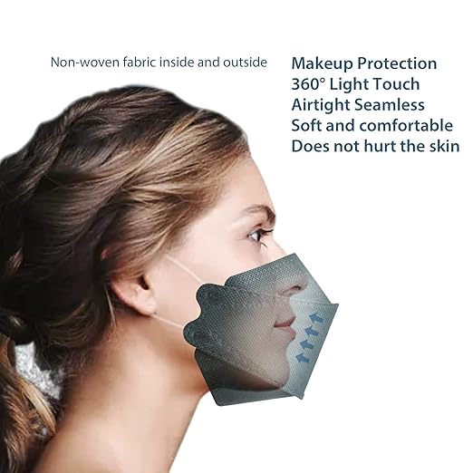 Borje KN95 Face Masks for Adults 50 Pack, 5-Ply Emerald Green Disposable Face Mask Against PM 2.5 Smoke & Dust, Filtration Efficiency 95%