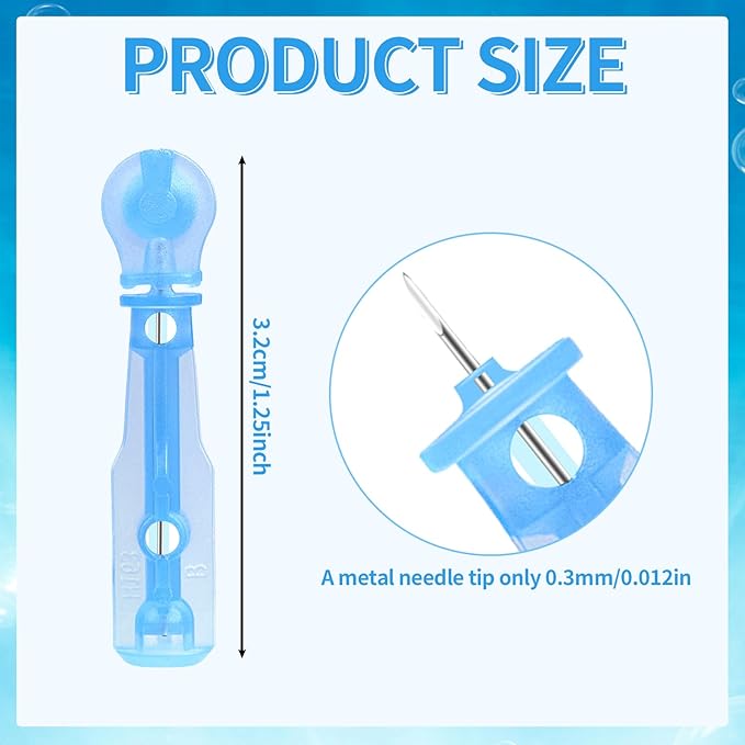 Sterile Pimple Needle Kit - 80 pcs 0.3mm Ultra-Fine Acne Needles + 108 Dots Acne Pimple Stickers - Effective Blemish & Blackhead Removal Tools for Clear Skin