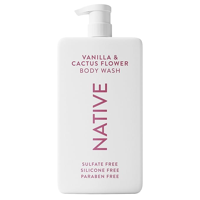 Native Sulfate Free Body Wash Contains Naturally Derived Ingredients | for Women & Men | Vanilla & Cactus Flower, 36 oz