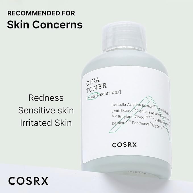 COSRX Pure Fit CICA Toner, Soothing Korean Toner for Sensitive Skin, Centella Asiatica Facial Toning Water, 5.07 fl.oz