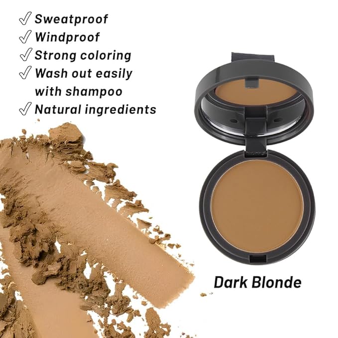 SOVONCARE Hairline Powder - Root Touch Up & Gray Hair Concealer for Men and Women, Instantly Covers Thinning Hair and Bald Spots, Natural-Looking Coverage Dark Blonde 0.35 oz