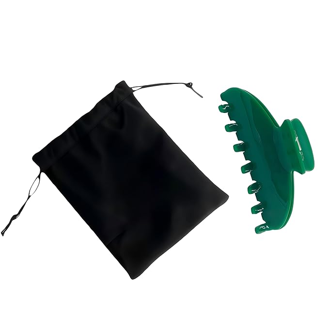 Durable Acetate Hair Clips - 4-Inch Green Claw Clips for Fine and Thick Hair (Green)
