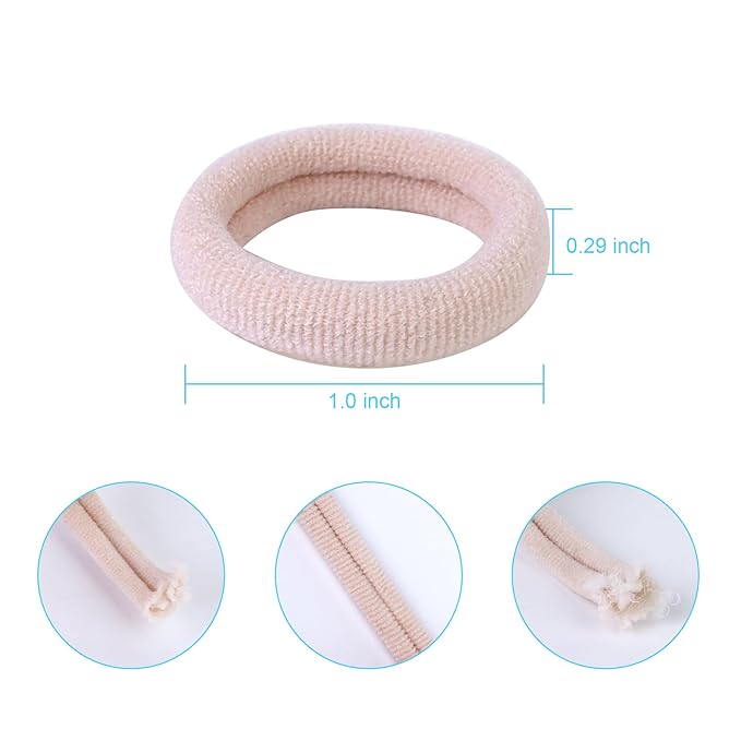 200PCS Blonde Kids Hair Ties for Toddler Girls, Mini Girl Hair Ties Bands No Damage, Soft Baby Ponytail Holders Elastics No Pull, 1 Inch in Diameter, by BAOLI