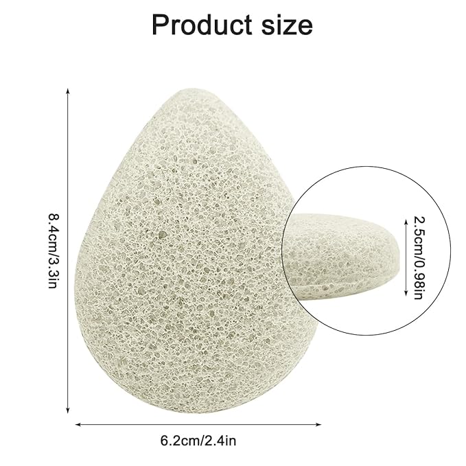 White Facial Cleansing Sponge 4-Pack with Box | SourceTon Soft Plant-Based Face Scrubber Exfoliator | Gentle Facial Sponge for Deep Pore Cleansing & Daily Exfoliating Pads for All Skin Types