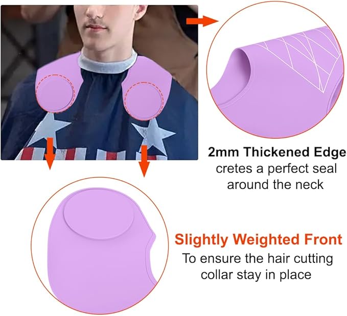 Silicone Hair Cutting Guide Collar - Waterproof Cutting Mat for Hair Stylist - Hair Cutting Cape
