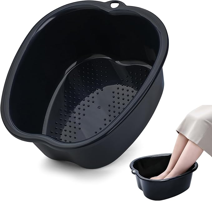JOYMAY Foot Soaking Bath Basin, Soaking Tub, Large Basin, Feet Pedicure|Foot Massager, Ideal for Relaxation & Stress Relief - Perfect for Home & Spa Use (Black)