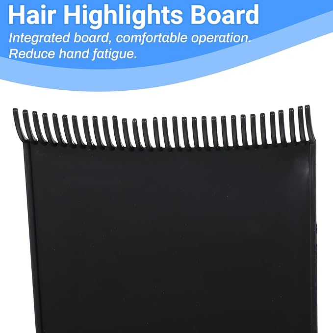 2Pcs Balayage Board & Dye Brush Kit, Balayage Highlighting Board and Black Hair Dye Comb, Professional Hair Highlighting Kit for Women Men All Types Hairstylist Accessories