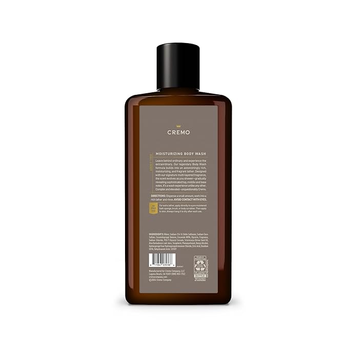 Cremo Body Wash for Men, Rich-Lathering Vintage Suede, 16 Fl Oz