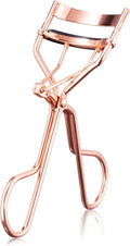 Pro Eyelash Curler – No Pinching, Hypoallergenic Rubber Pad for Perfect Curves, Painless & Gentle, Fits All Eye Types – Compact Travel-Friendly Design with Case (Rose Gold)