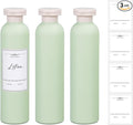 8.8oz Travel Essentials Shampoo Bottles for Toiletries,Empty Plastic Squeeze Bottles with Flip Cap for Tavel Size Shampoo and Conditioner (3 pack, green)